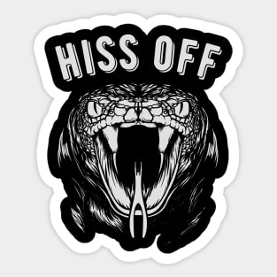 HISS OFF King Cobra Venomous Snake PISS OFF Sticker